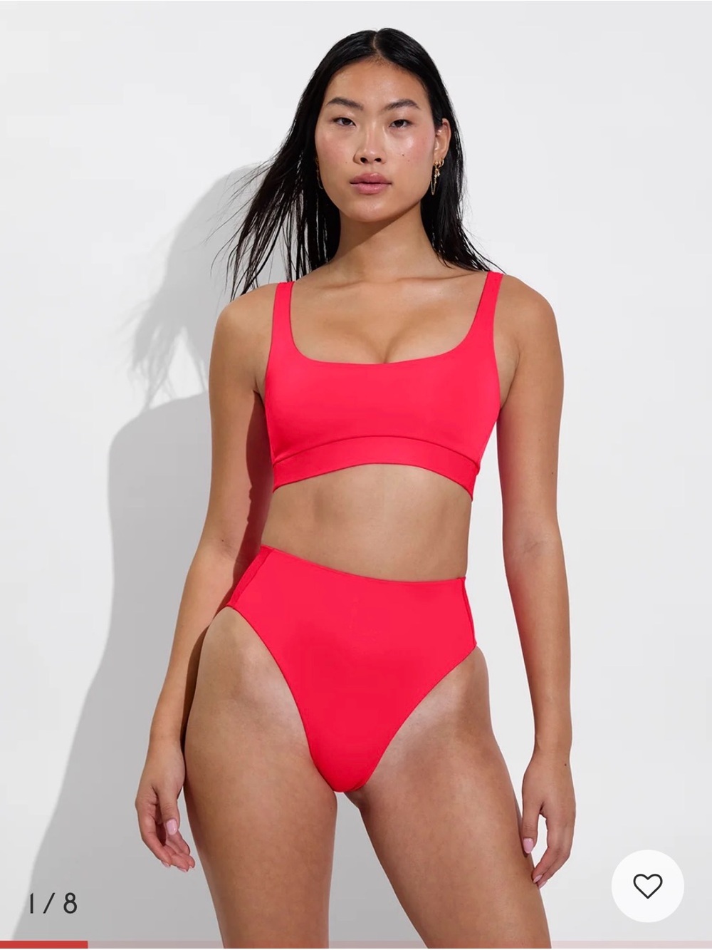 NWT Left on Friday Double Scoop Top - M - Neon Red (rescue)